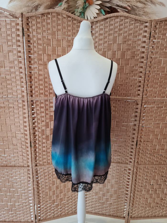Tie dye lace cami