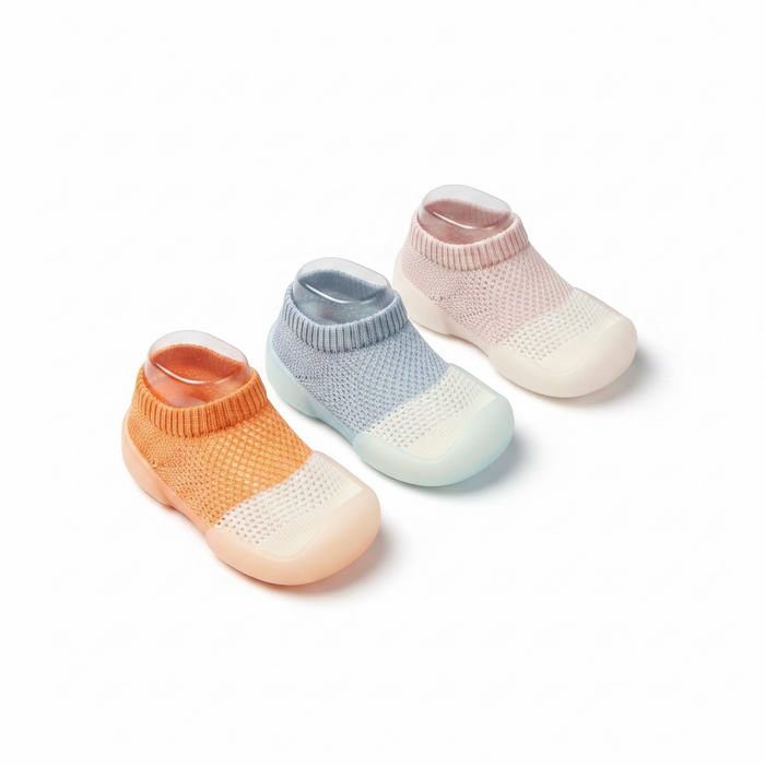 Toddler Cotton Shoes Anti-Slip Sock Shoes-Orange
