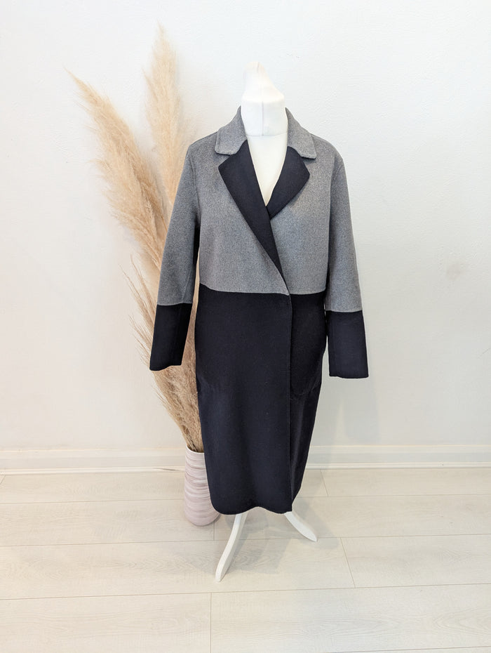 Topshop Grey/ Navy Coat 12
