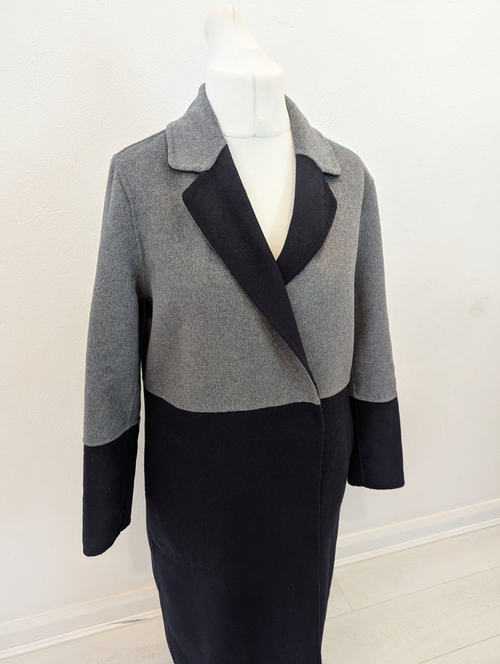 Topshop Grey/ Navy Coat 12