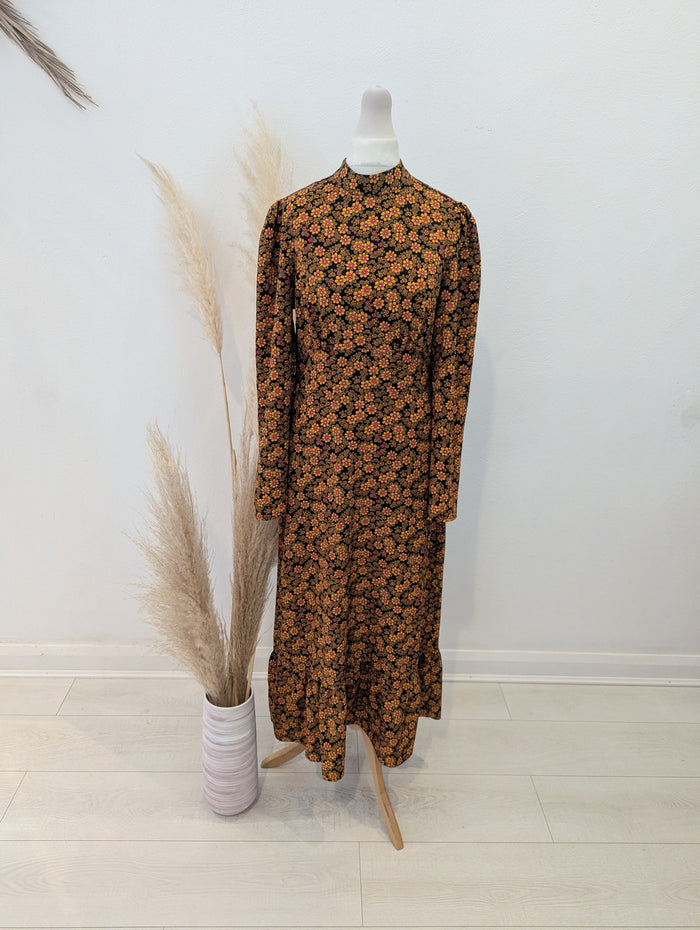 Topshop Orange Floral Maxi 10