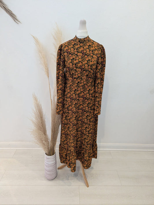 Topshop Orange Floral Maxi 10