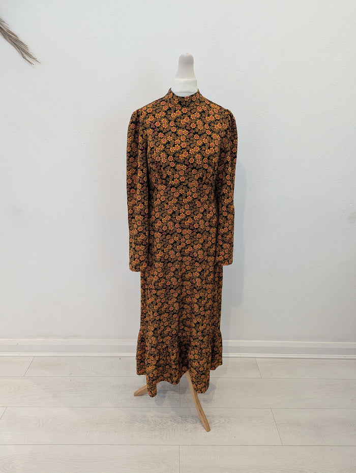 Topshop Orange Floral Maxi 10