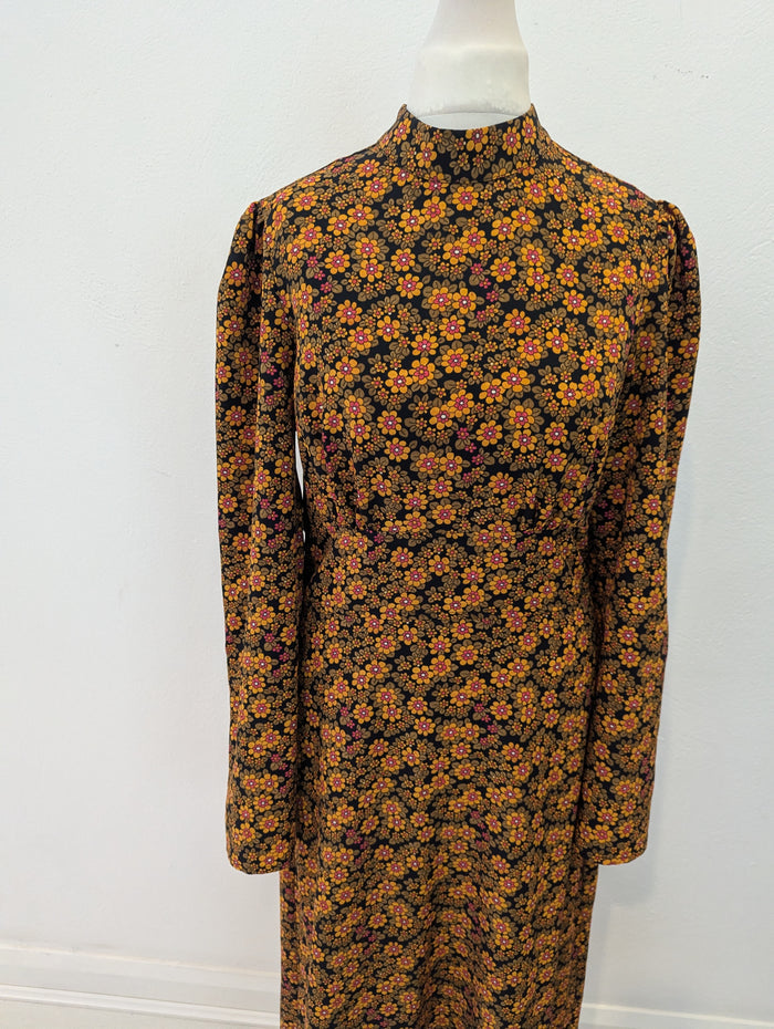 Topshop Orange Floral Maxi 10