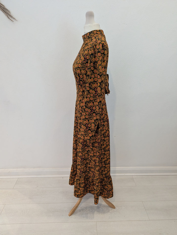 Topshop Orange Floral Maxi 10