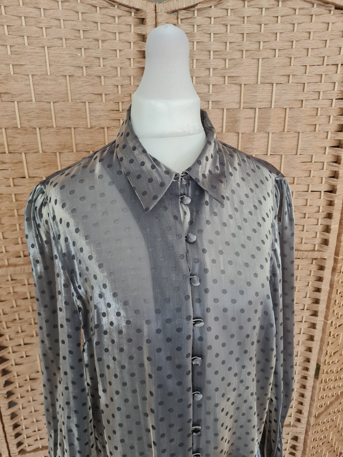 Topshop Silver Spot Shirt 10