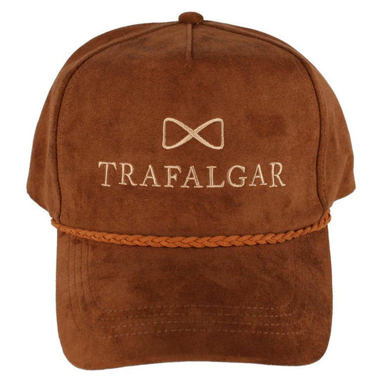 Traflagar's Faux Suede 5 Panel Cap with Braided Rope