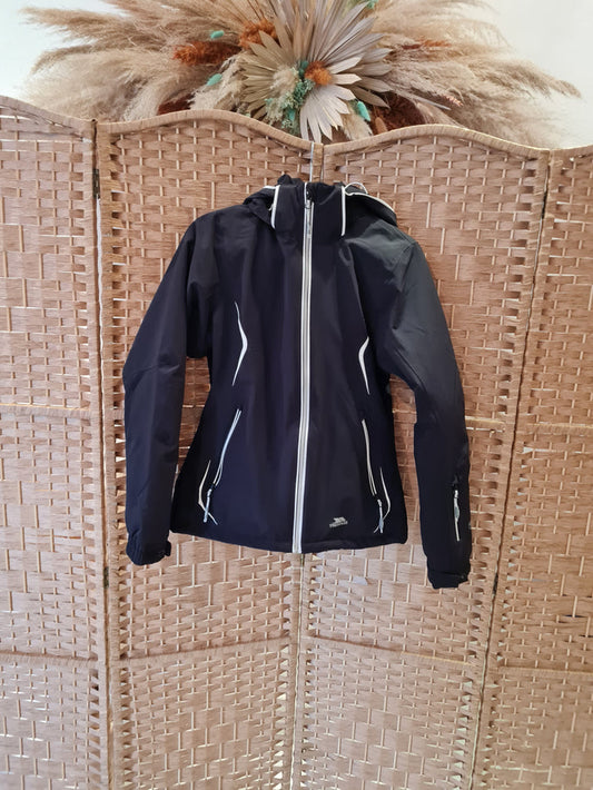 Trespass waterproof black lined jacket 10