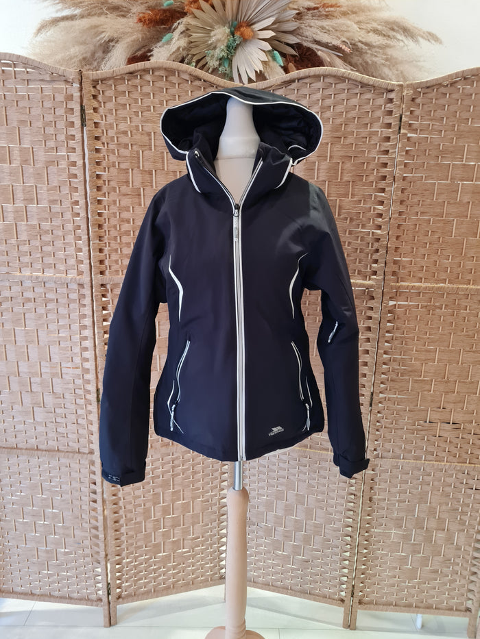 Trespass waterproof black lined jacket 10