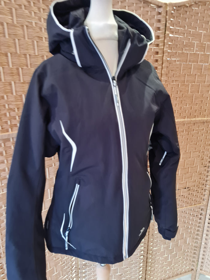 Trespass waterproof black lined jacket 10