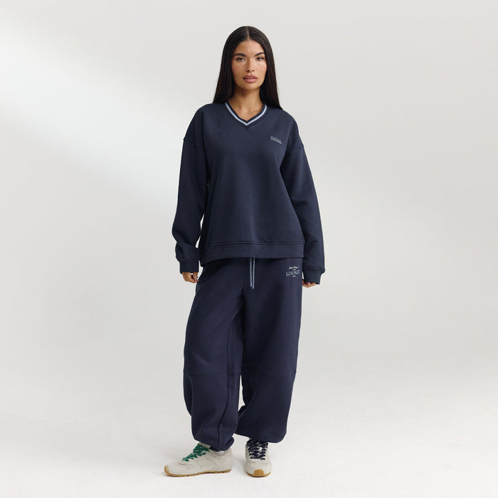 V-Neck Jumper - Dark Blue