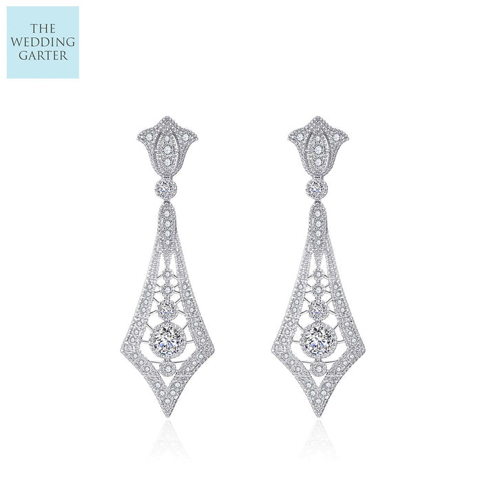 art deco dropper earrings