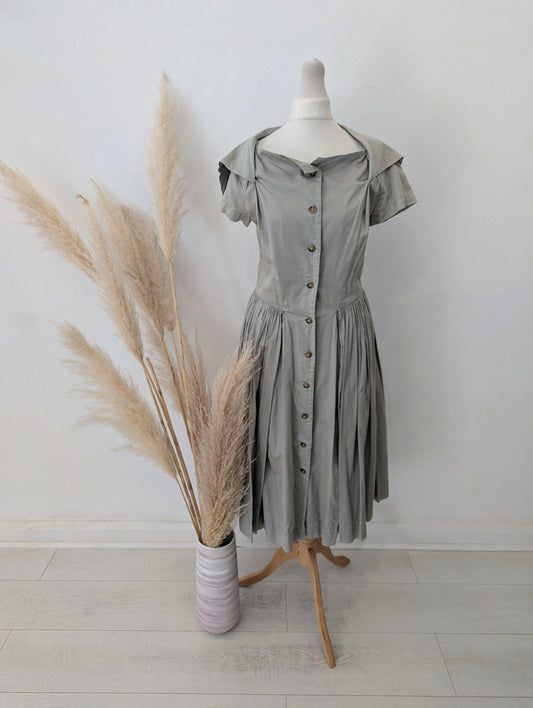 Vivienne Westwood grey pleated dress M