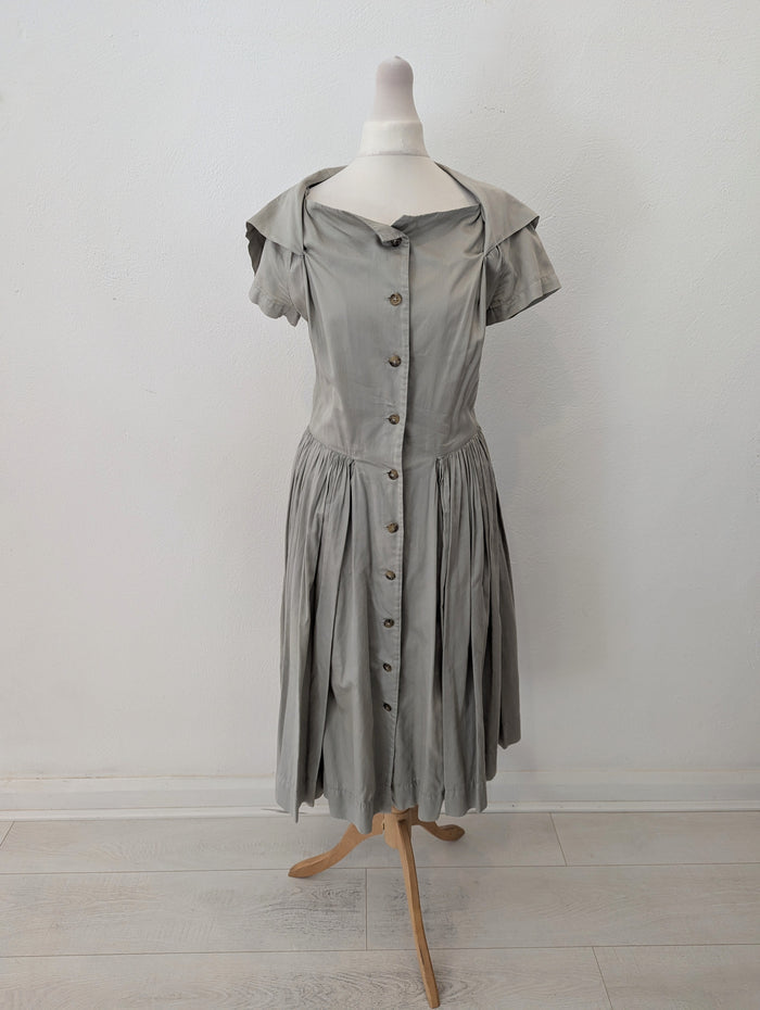 Vivienne Westwood grey pleated dress M
