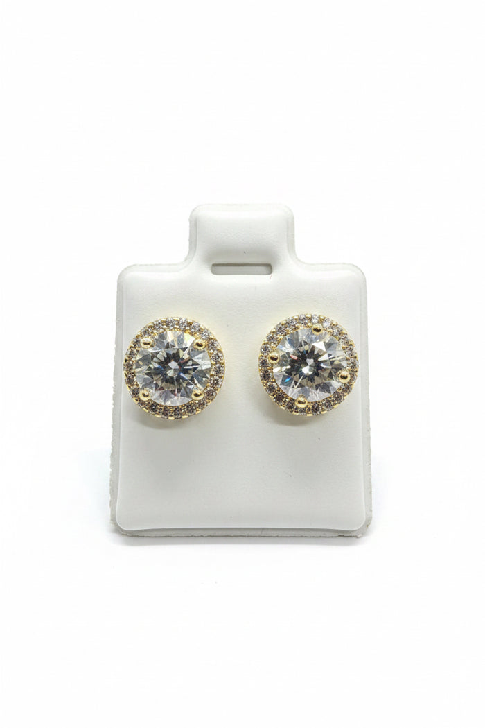 VVS Moissanite “Halo” Earring Studs