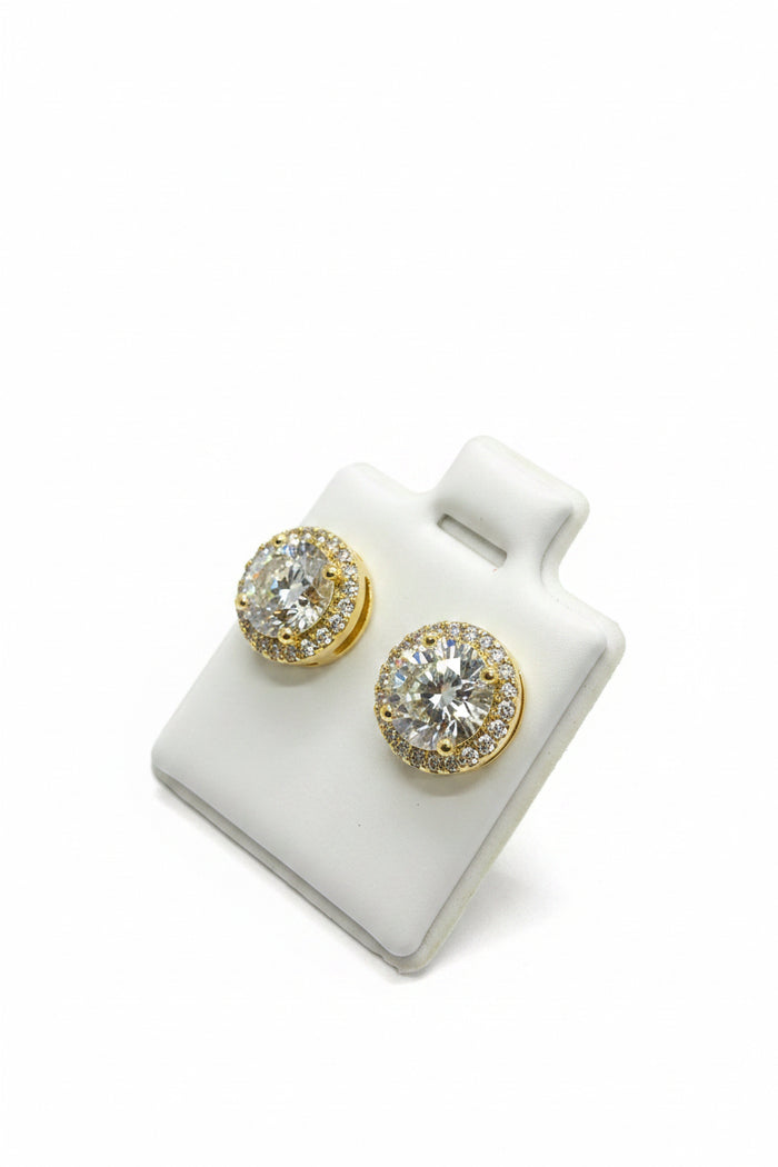 VVS Moissanite “Halo” Earring Studs
