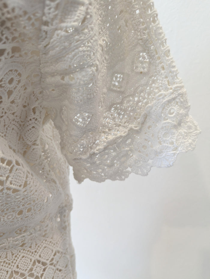 Weekend Max Mara White Lace Dress 10