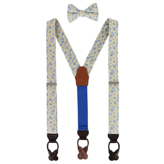 Weldon Floral Silk Braces and Bow Tie Bundle