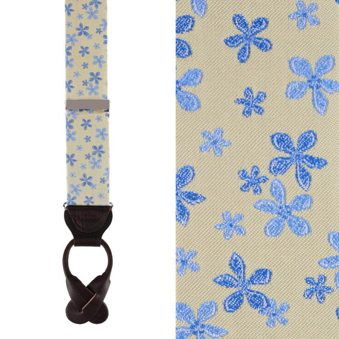 Weldon Floral Silk Button End Braces