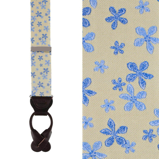 Weldon Floral Silk Button End Braces