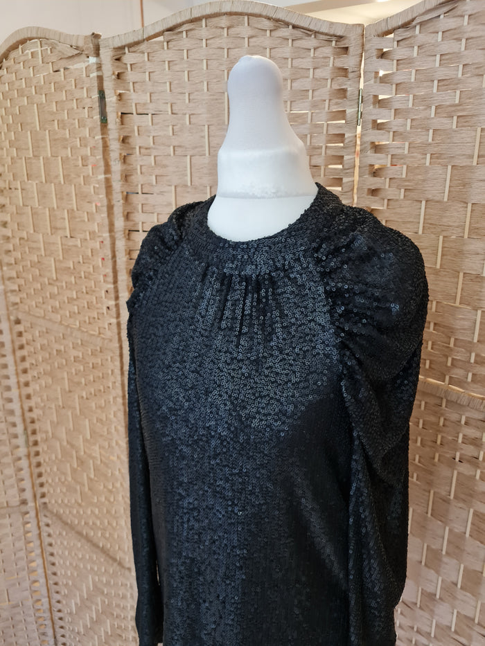 Whistles Black Sequin Top 10