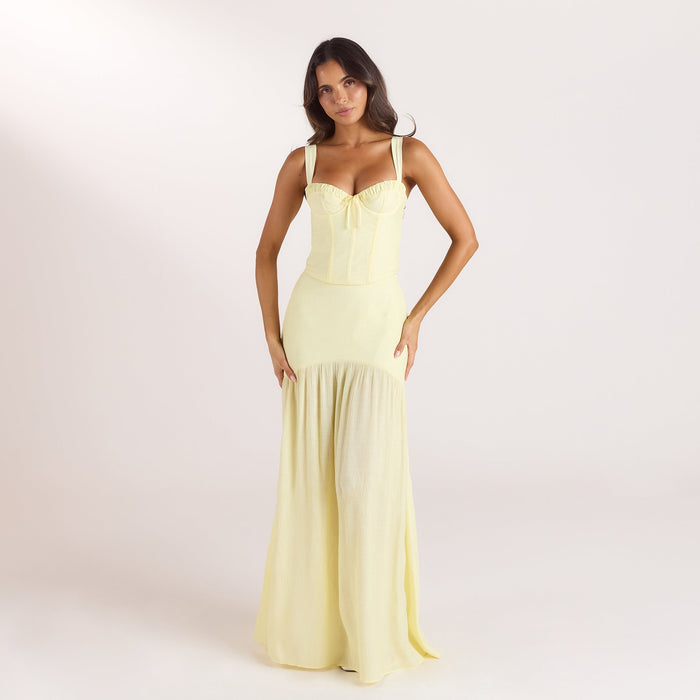 Wired Corset Top - Lemon