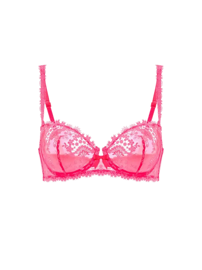Simone Perele Wish Demi Cup Bra in Rose Fabuleux product view