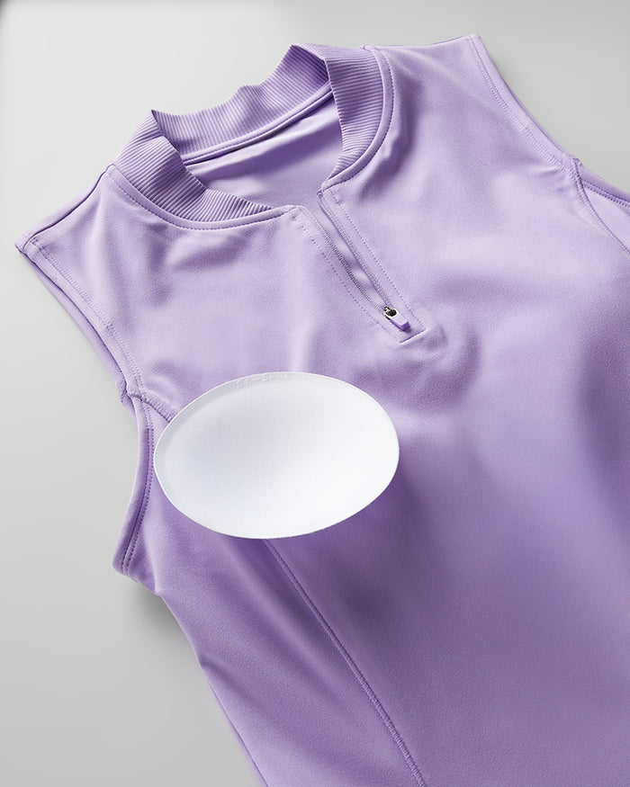 32 Degrees Sand Verbena _ Women's 1/4 Zip Active Bra Dress {bottom}{right}