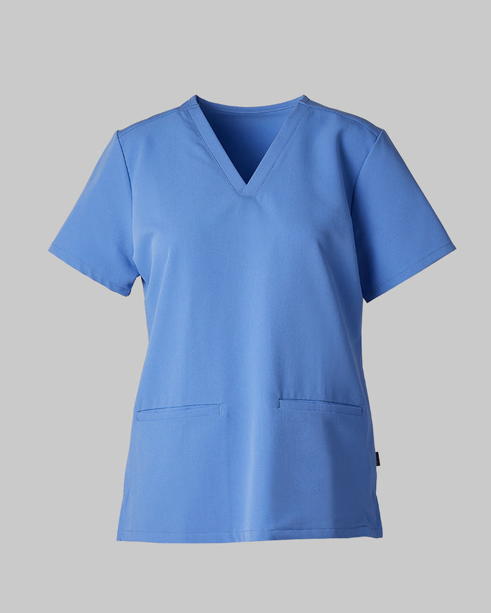 32 Degrees Blue Sky _ Women's 2-Pocket V-Neck scrub Top {bottom}{right}