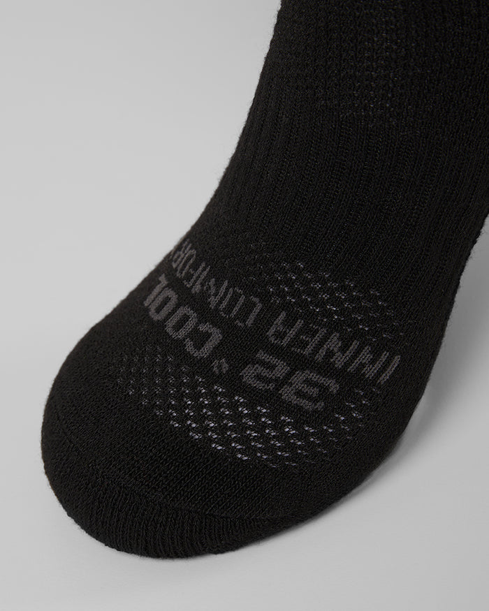 32 Degrees Black _ Women's 6-Pack Cool Comfort Ankle Running Socks {bottom}{right}