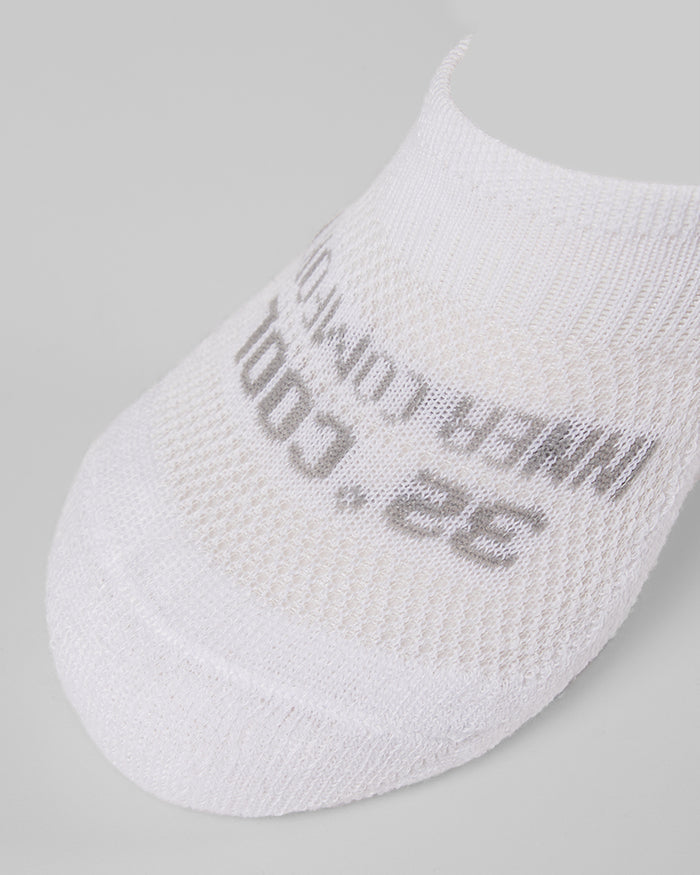 32 Degrees White _ Women's 6-Pack Cool Comfort No Show Socks {bottom}{right}