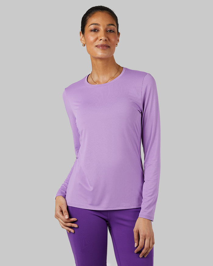 32 Degrees Fairy Wren _ Women's Air Mesh Long sleeve T-shirt {model: Marybeth is 5'8"and size 2 wearing size S}{bottom}{right} {bottom}{right}
