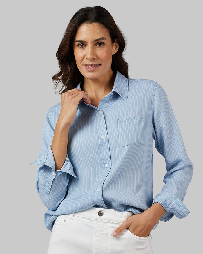 DENIM CHAMBRAY STRIPE / XS