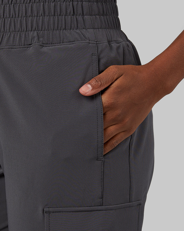 32 Degrees Lava Charcoal  _ Women's Commuter Cargo Jogger {model: Autumn is 5'7"and size 4, wearing size S}{bottom}{right} {bottom}{right}