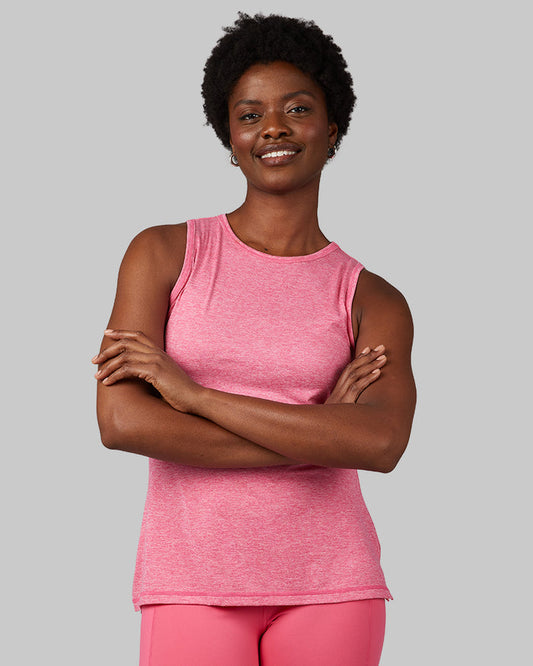 32 Degrees Hot Pink Space Dye _ Women's Cool Active Tank {model: Wemi is 5'10"and size 2-4 wearing size S}{bottom}{right} {bottom}{right}