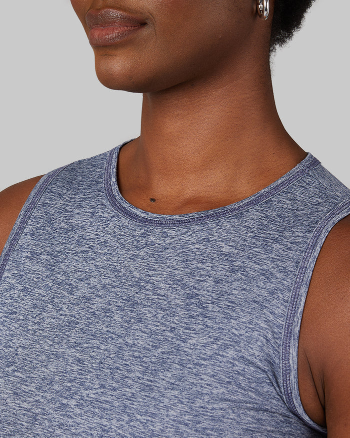 32 Degrees Inky Indigo Space Dye _ Women's Cool Active Tank {model: Wemi is 5'10"and size 2-4 wearing size S}{bottom}{right} {bottom}{right}