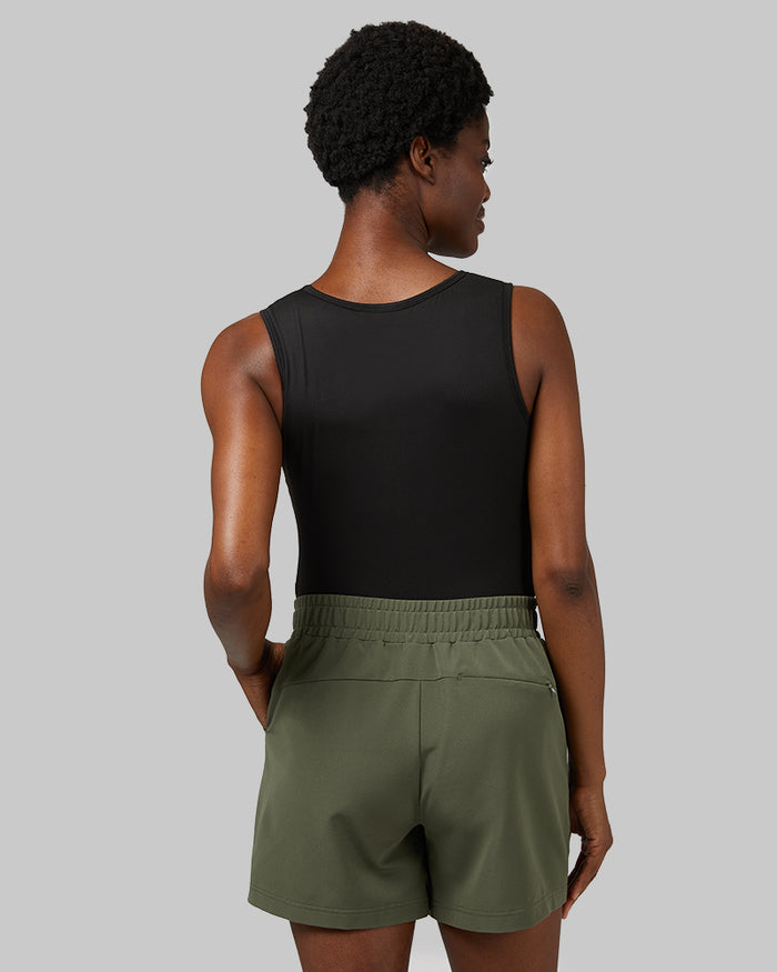 32 Degrees Black _ Women's Cool Fitted Bra Tank {model: Wemi is 5'10"and size 2-4 wearing size S}{bottom}{right} {bottom}{right}