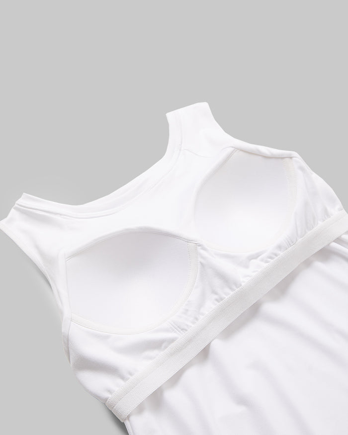 32 Degrees Corsair White _ Women's Cool Flowy Bra Tank {bottom}{right}