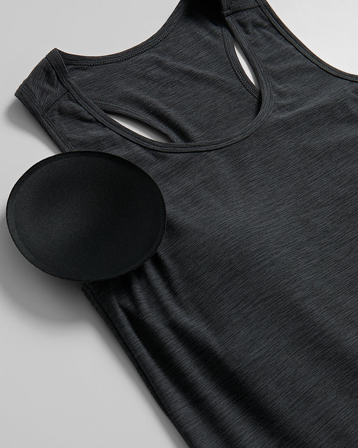 32 Degrees Black Space Dye _ Women's Cool Racerback Bra Dress {bottom}{right}