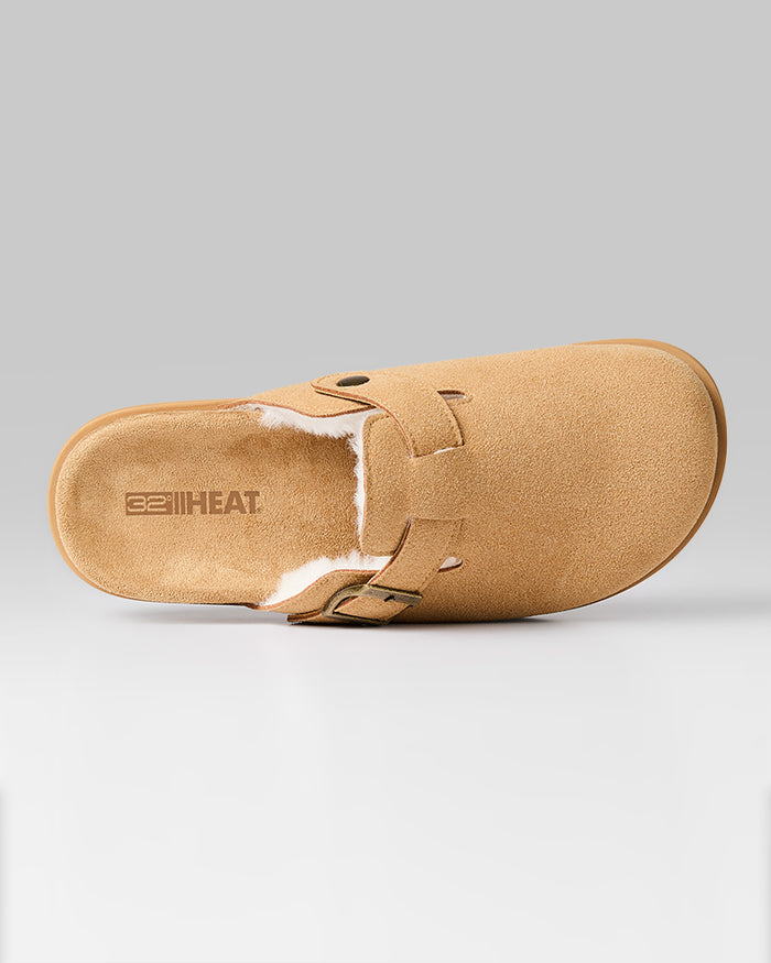 32 Degrees Tan _ Women's Faux Suede Clogs {bottom}{right}