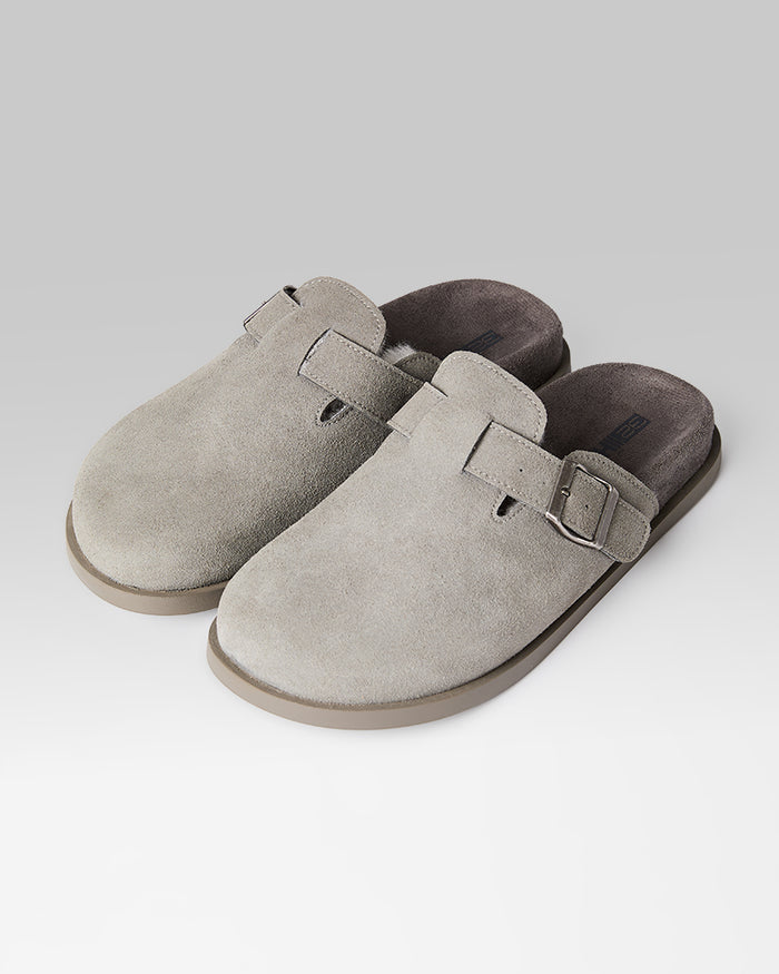 32 Degrees Charcoal _ Women's Faux Suede Clogs {bottom}{right}