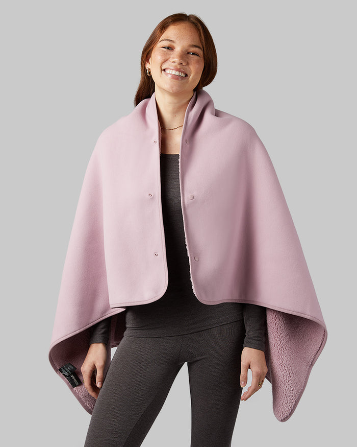 32 Degrees Mauve Shadow _ Women's Fleece-Lined sherpa Wearable Blanket {bottom}{right}