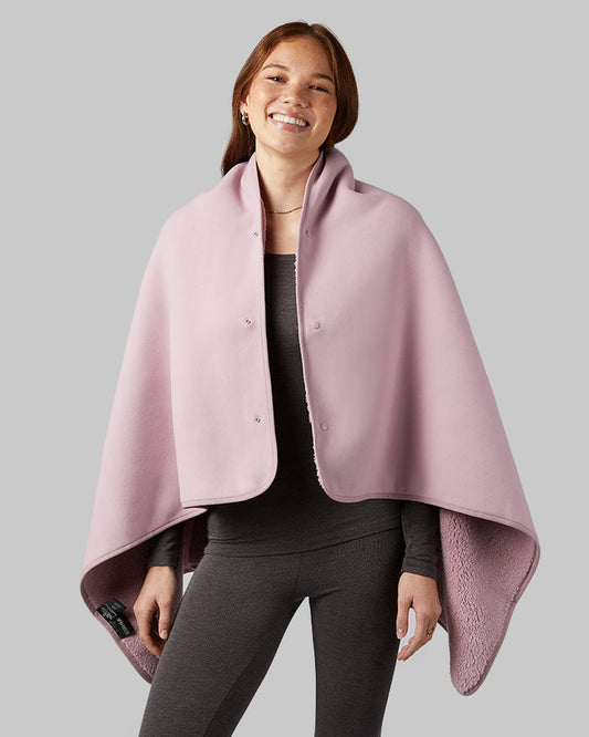 32 Degrees Mauve Shadow _ Women's Fleece-Lined sherpa Wearable Blanket {bottom}{right}