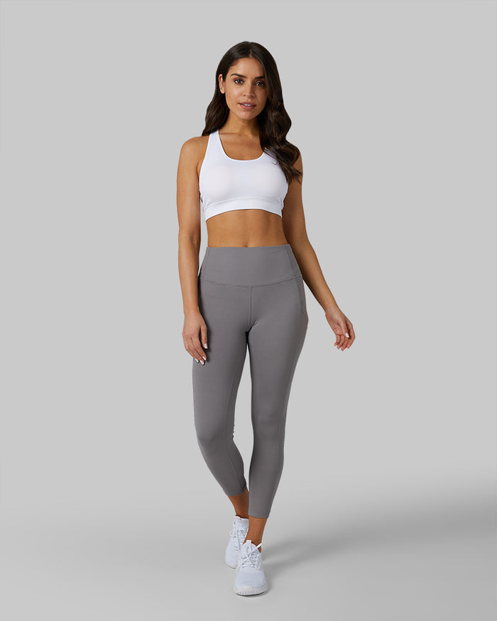 32 Degrees Steel Grey _ Women's High-Waist Active 7/8 Legging {model: Bruna is 5'7.5" and size 4, wearing size S}{bottom}{right}{bottom}{right}