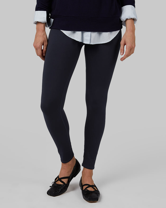 32 Degrees Navy _ Women's High-Waist Everyday Legging {model: Lara is 5'9"and size 4 wearing size S}{bottom}{right} {bottom}{right}