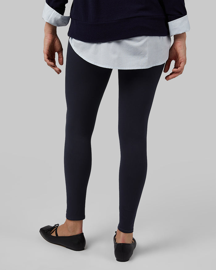 32 Degrees Navy _ Women's High-Waist Everyday Legging {model: Lara is 5'9"and size 4 wearing size S}{bottom}{right} {bottom}{right}