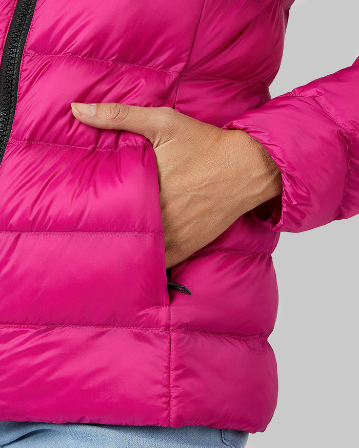 32 Degrees Raspberry Rose _ Women's Lightweight Active Packable Jacket {model: Hollie is 5'10"and size 4 wearing size S}{bottom}{right} {bottom}{right}