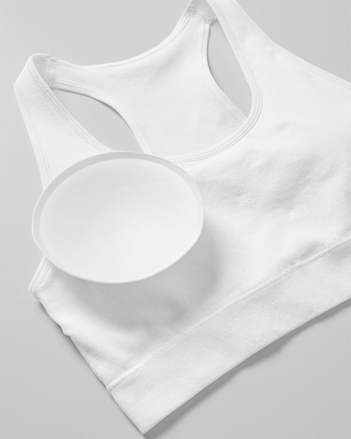 32 Degrees White _ Women's Seamless Racberback Sports Bra