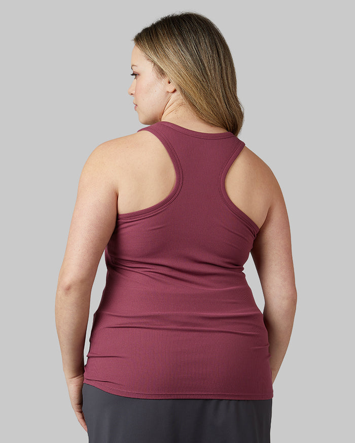 32 Degrees Wella Rose _ Women's soft Rib Racerback Bra Tank {model: Allison is 5'9"and size 14 wearing size L}{bottom}{right} {bottom}{right}