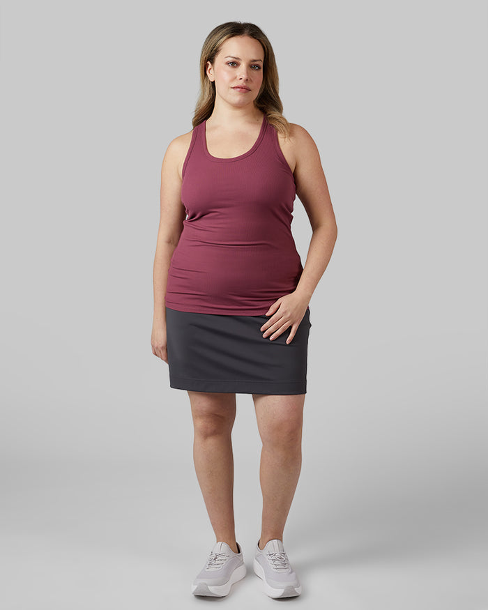 32 Degrees Wella Rose _ Women's soft Rib Racerback Bra Tank {model: Allison is 5'9"and size 14 wearing size L}{bottom}{right} {bottom}{right}